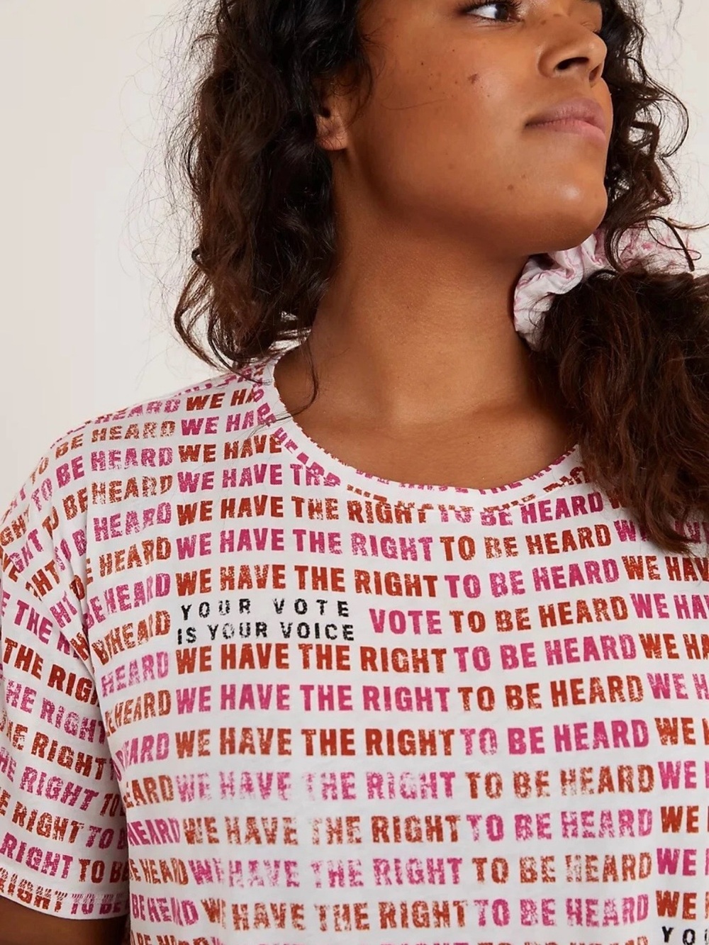 NWT Maeve Anthropologie Graphic Tee “Your Vote is Your Voice” size XL